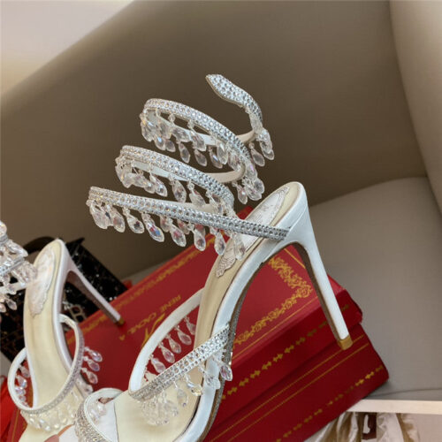 High Quality Luxury Rene Caovilla Classic Snake Wrap Sandals – Style 18918 product detail