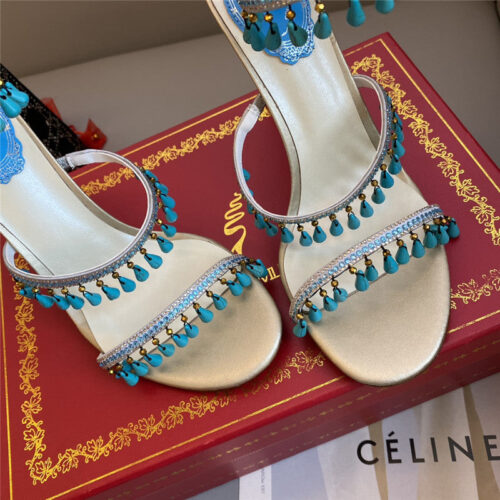 High Quality Luxury Rene Caovilla Classic Snake Wrap Sandals – Style 82758 product detail