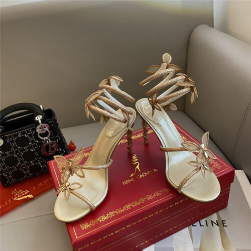 High Quality Luxury Rene Caovilla Latest Butterfly Strap High-Heeled Sandals alternate view