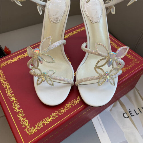 High Quality Luxury Rene Caovilla Latest Butterfly Strap High-Heeled Sandals – Style 25574 product detail