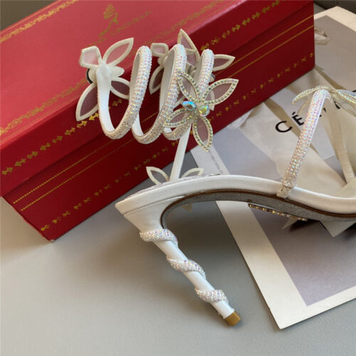 High Quality Luxury Rene Caovilla Latest Butterfly Strap High-Heeled Sandals – Style 25574 product detail