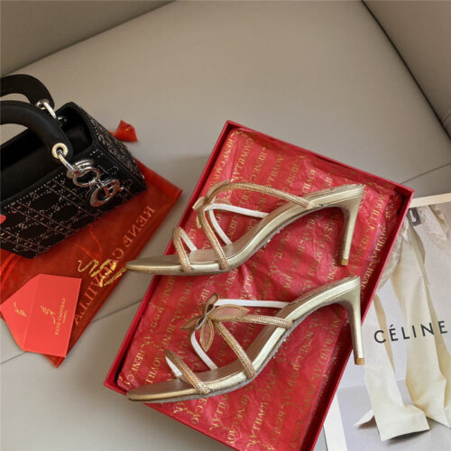 High Quality Luxury Rene Caovilla Latest Butterfly Tie Sandals product detail