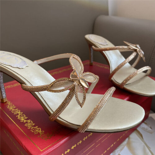 High Quality Luxury Rene Caovilla Latest Butterfly Tie Sandals product detail