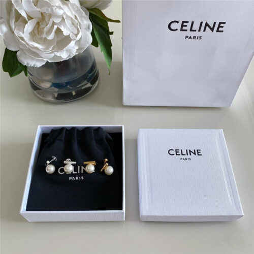 High Quality Luxury Celine Pearl Stud Earrings