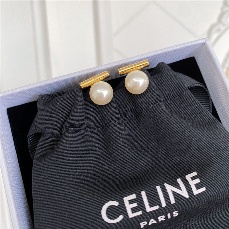 High Quality Luxury Celine Pearl Stud Earrings product detail