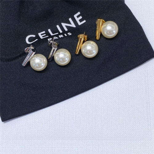High Quality Luxury Celine Pearl Stud Earrings product detail