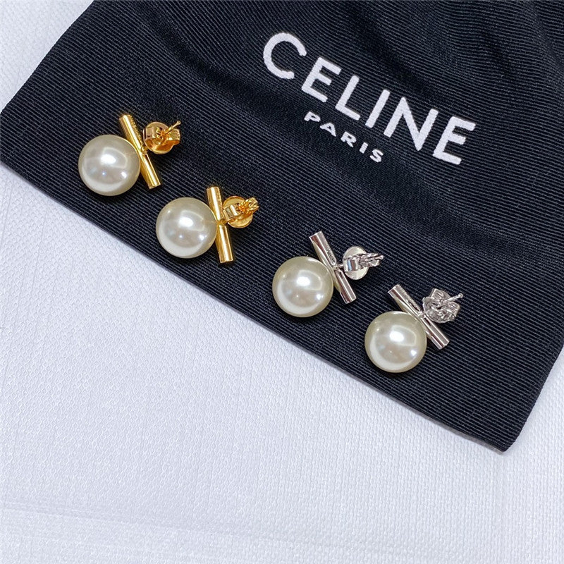High Quality Luxury Celine Pearl Stud Earrings product detail