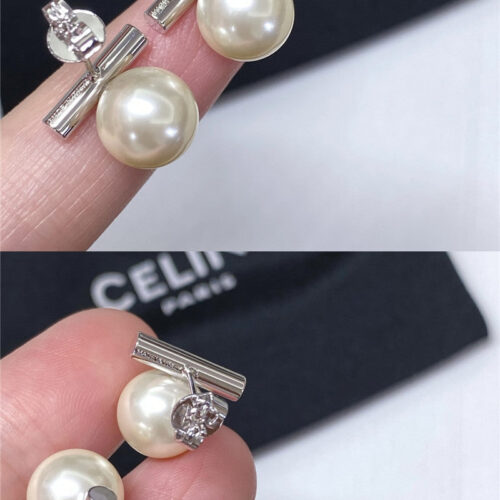 High Quality Luxury Celine Pearl Stud Earrings product detail