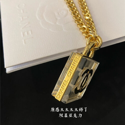 High Quality Luxury Chanel Classic Full Logo Border Necklace product detail