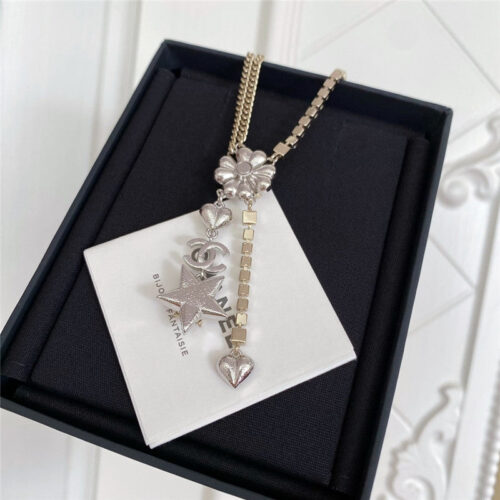 High Quality Luxury Chanel Four Leaf Flower Double C Star Love Necklace product detail