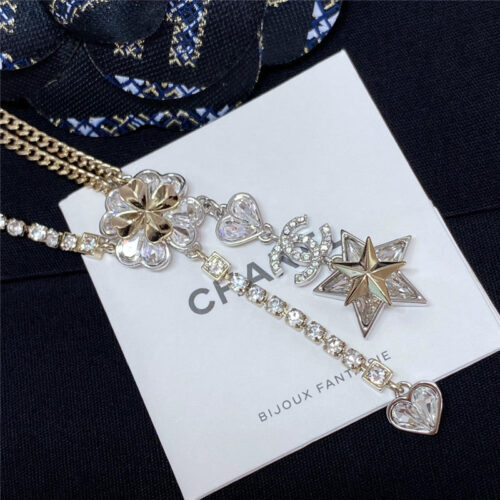 High Quality Luxury Chanel Four Leaf Flower Double C Star Love Necklace product detail