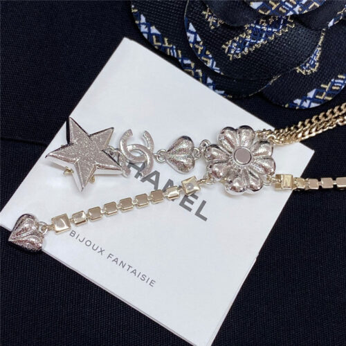 High Quality Luxury Chanel Four Leaf Flower Double C Star Love Necklace product detail