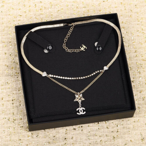 High Quality Luxury Chanel Classic Double C Necklace – Style 49770