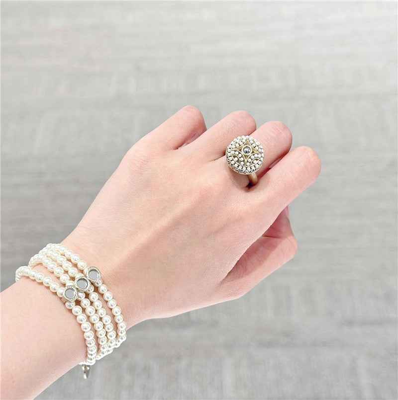 High Quality Luxury Dior Multi-Mirror Double Layer Pearl Necklace product detail
