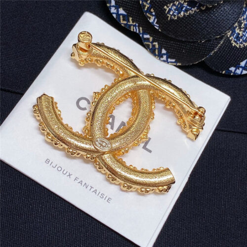 High Quality Luxury Chanel Pink Diamond Gold Shell Brooch product detail