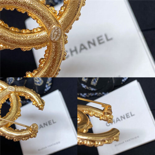 High Quality Luxury Chanel Pink Diamond Gold Shell Brooch product detail