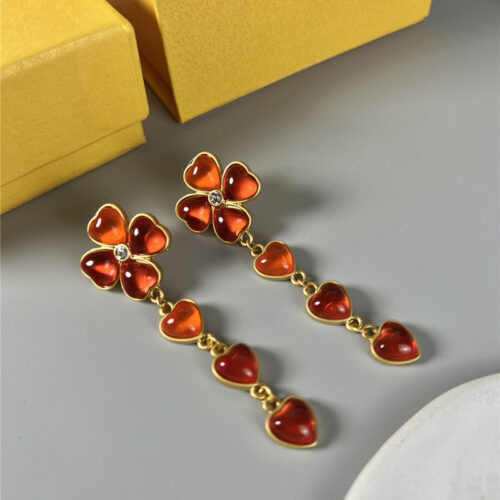 High Quality Luxury Fendi Second-Hand Glass Earrings product detail