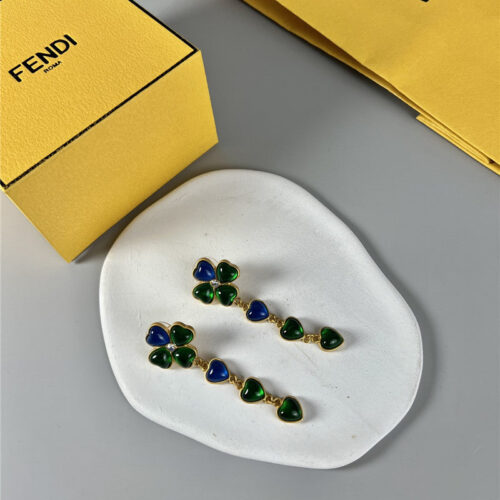 High Quality Luxury Fendi Second-Hand Glass Earrings product detail