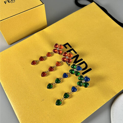 High Quality Luxury Fendi Second-Hand Glass Earrings product detail
