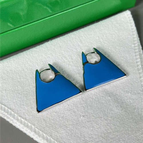 High Quality Luxury Bottega Veneta Enamel Triangle Earrings – Style 49435
