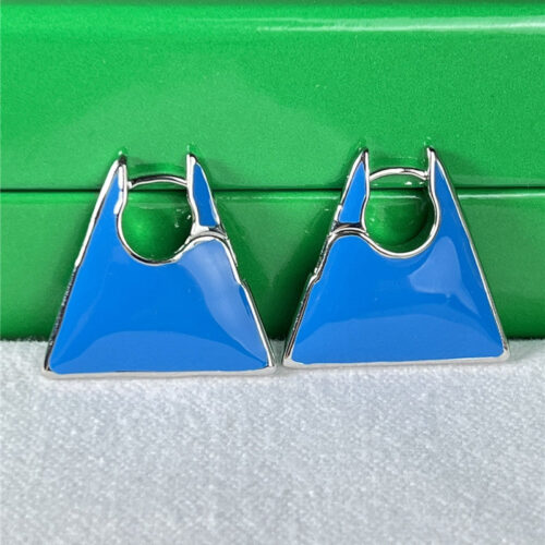 High Quality Luxury Bottega Veneta Enamel Triangle Earrings – Style 49435 alternate view