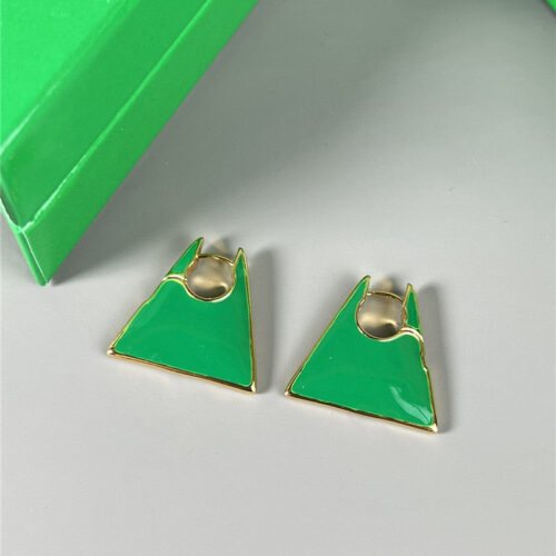 High Quality Luxury Bottega Veneta Enamel Triangle Earrings