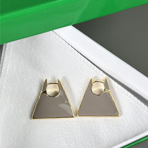 High Quality Luxury Bottega Veneta Enamel Triangle Earrings product detail
