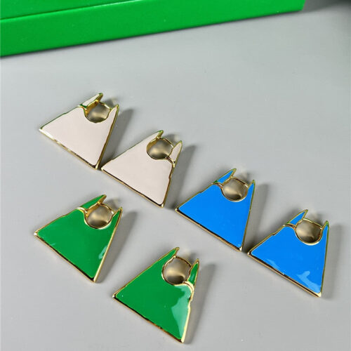High Quality Luxury Bottega Veneta Enamel Triangle Earrings product detail