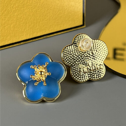 High Quality Luxury Fendi Flower Stud Earrings alternate view