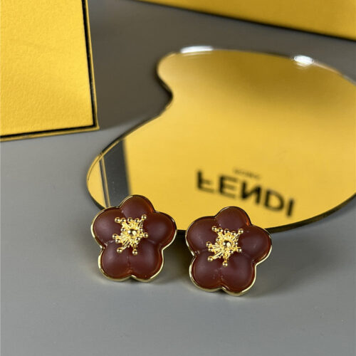 High Quality Luxury Fendi Flower Stud Earrings product detail