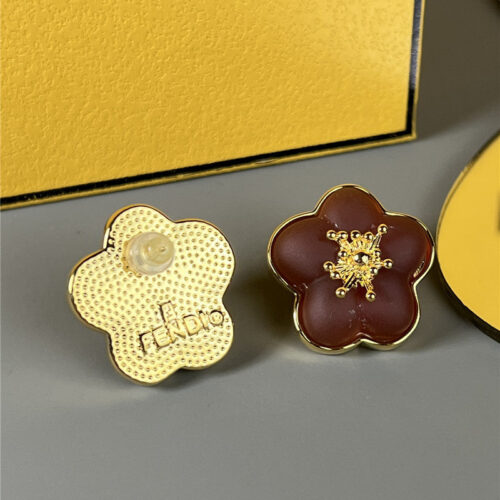 High Quality Luxury Fendi Flower Stud Earrings product detail