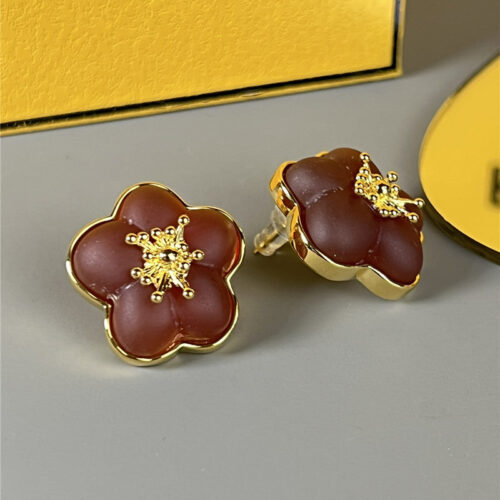 High Quality Luxury Fendi Flower Stud Earrings product detail