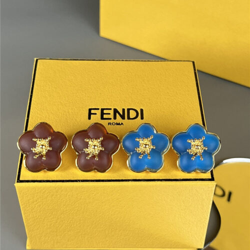 High Quality Luxury Fendi Flower Stud Earrings product detail