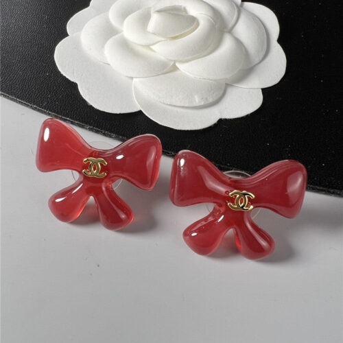 High Quality Luxury Chanel Second-Hand Acrylic Earrings