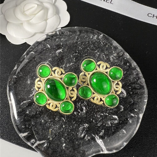 High Quality Luxury Chanel Second-Hand Glass Earrings – Style 50418 product detail