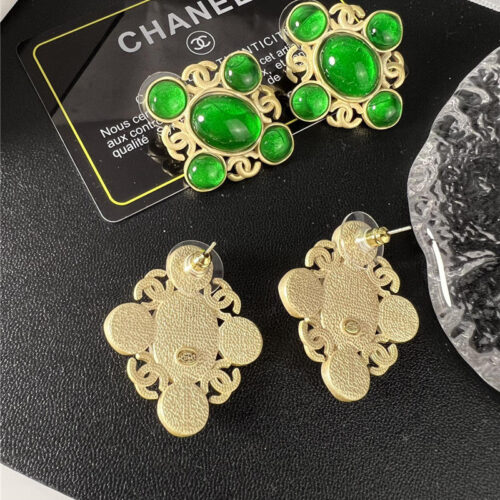 High Quality Luxury Chanel Second-Hand Glass Earrings – Style 50418 alternate view
