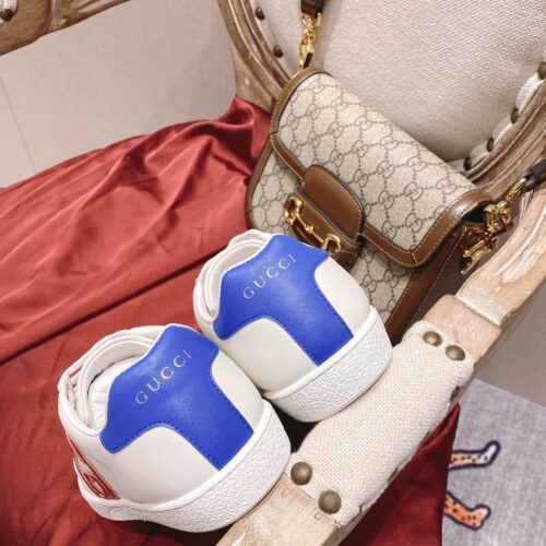 High Quality Luxury Gucci Classic Sports Lace-Up White Shoes – Style 46483 product detail