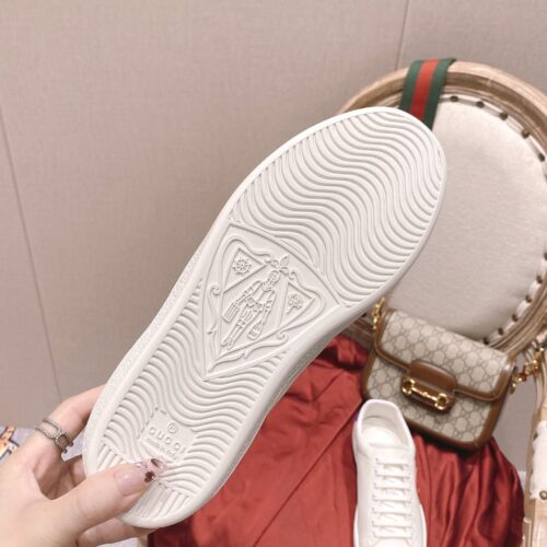 High Quality Luxury Gucci Classic Sports Lace-Up White Shoes – Style 46483 product detail