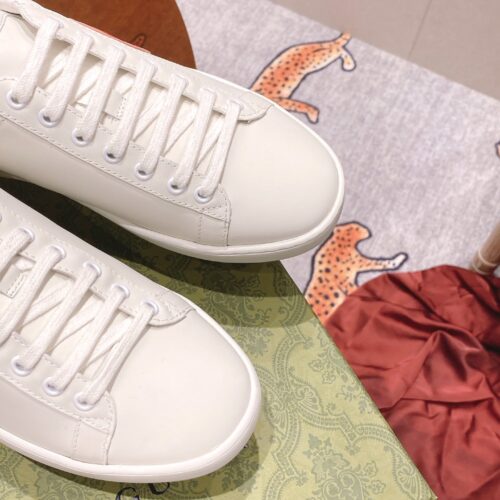 High Quality Luxury Gucci Classic Sports Lace-Up White Shoes – Style 46483 product detail