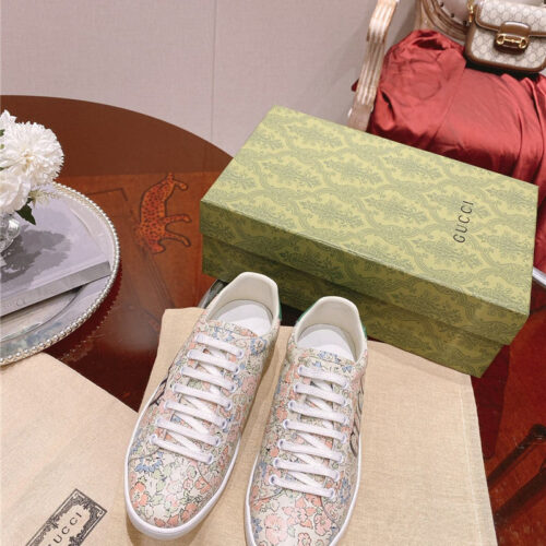 High Quality Luxury Gucci Classic Sports Lace-Up White Shoes product detail