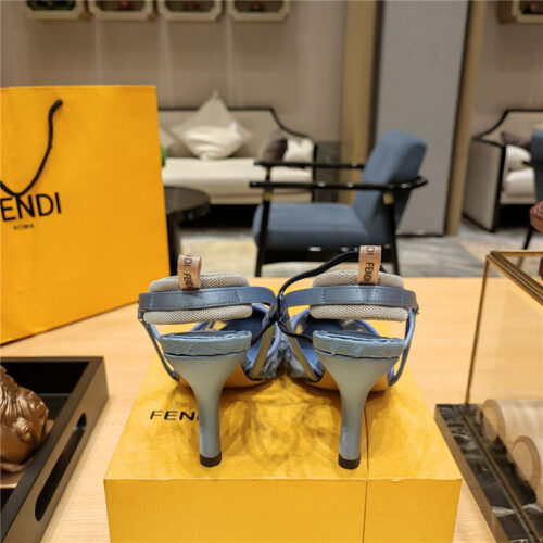 High Quality Luxury Fendi Flocked Embroidered Pointed Toe Sandals – Style 19635 product detail