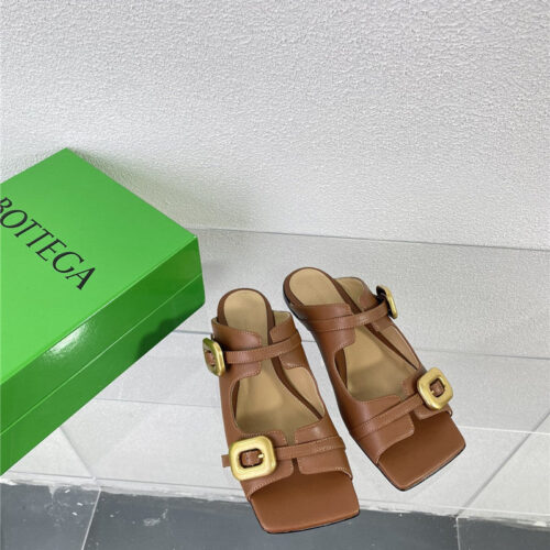High Quality Luxury Bottega Veneta Double Hardware Slides – Style 02790
