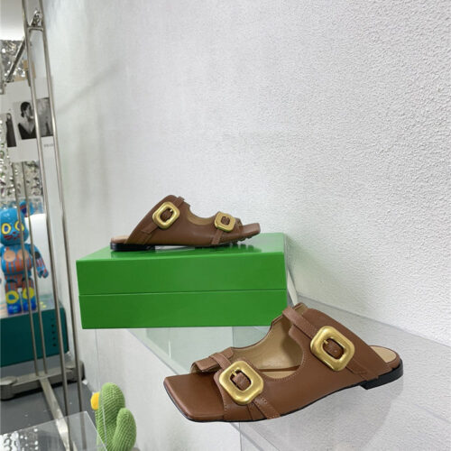 High Quality Luxury Bottega Veneta Double Hardware Slides – Style 02790 alternate view