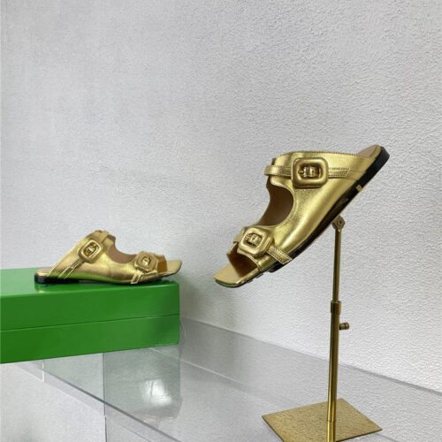 High Quality Luxury Bottega Veneta Double Hardware Slides – Style 96006 product detail