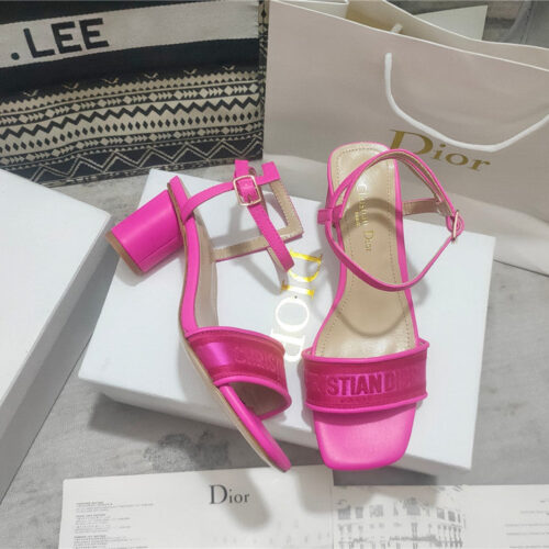 High Quality Luxury Dior Square Toe High Heel Sandals product detail