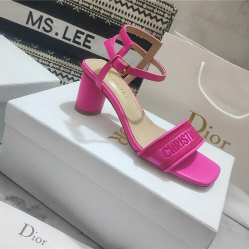 High Quality Luxury Dior Square Toe High Heel Sandals product detail