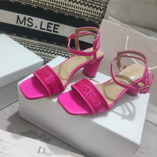 High Quality Luxury Dior Square Toe High Heel Sandals product detail