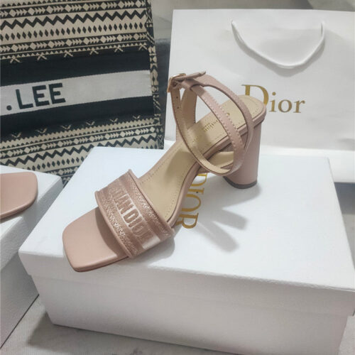 High Quality Luxury Dior Square Toe High Heel Sandals – Style 45222 product detail