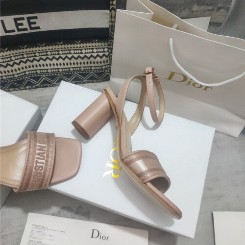High Quality Luxury Dior Square Toe High Heel Sandals – Style 45222 product detail