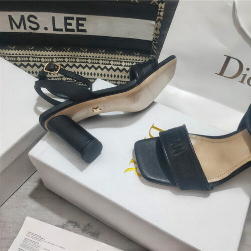 High Quality Luxury Dior Square Toe High Heel Sandals – Style 03974 product detail